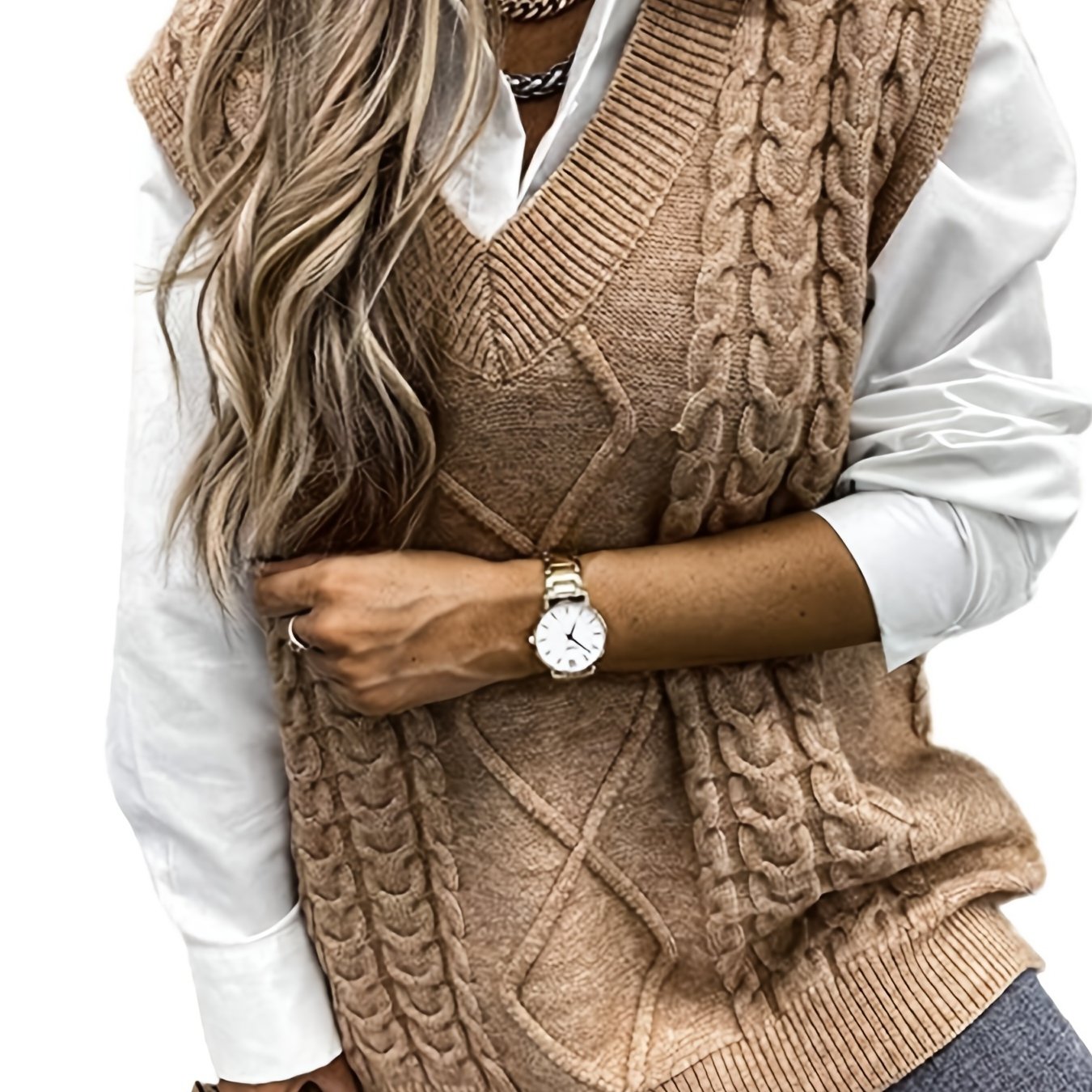 Amélie V-Neck Knit Vest – Timeless Chic Edition