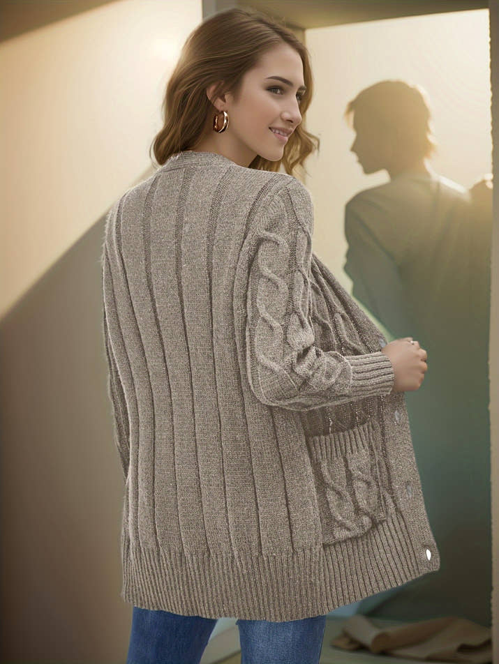 Aurora Buttoned Cardigan – Luxe Open Edition