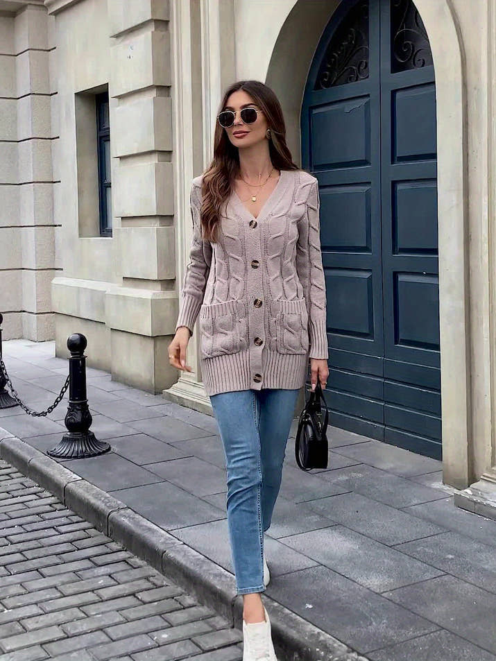 Aurora Buttoned Cardigan – Luxe Open Edition