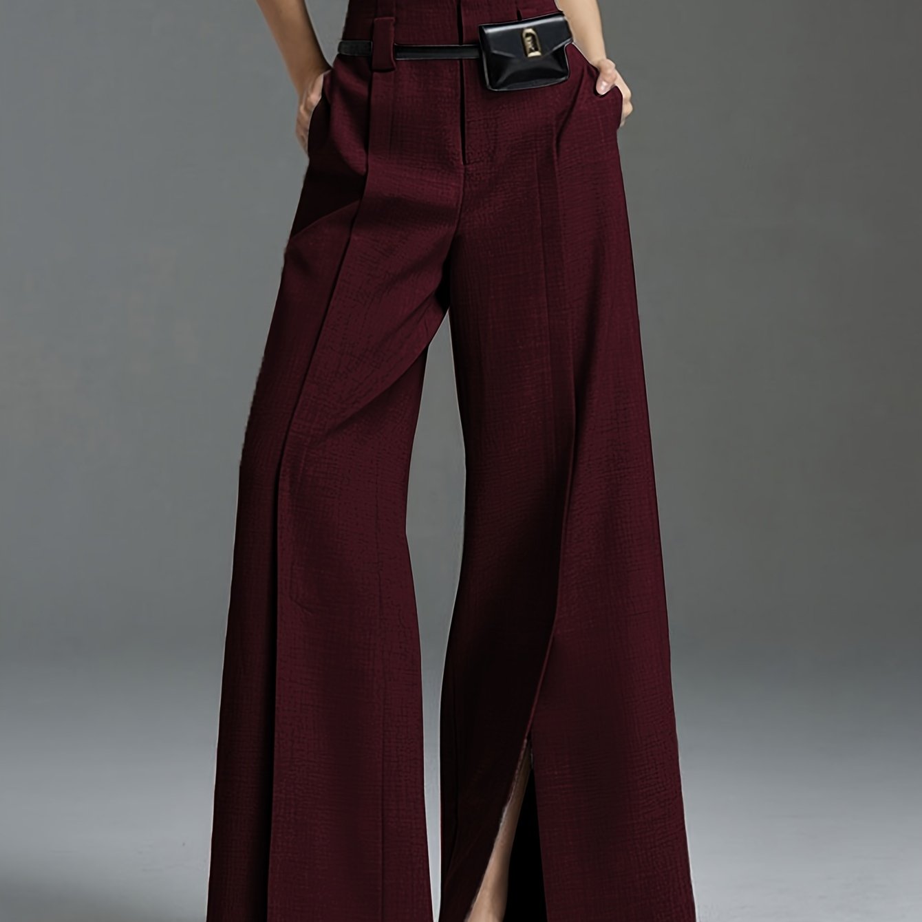 Valentina Wide-Leg Trousers – Split Hem Edition