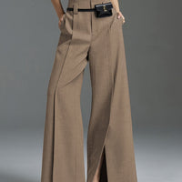 Valentina Wide-Leg Trousers – Split Hem Edition