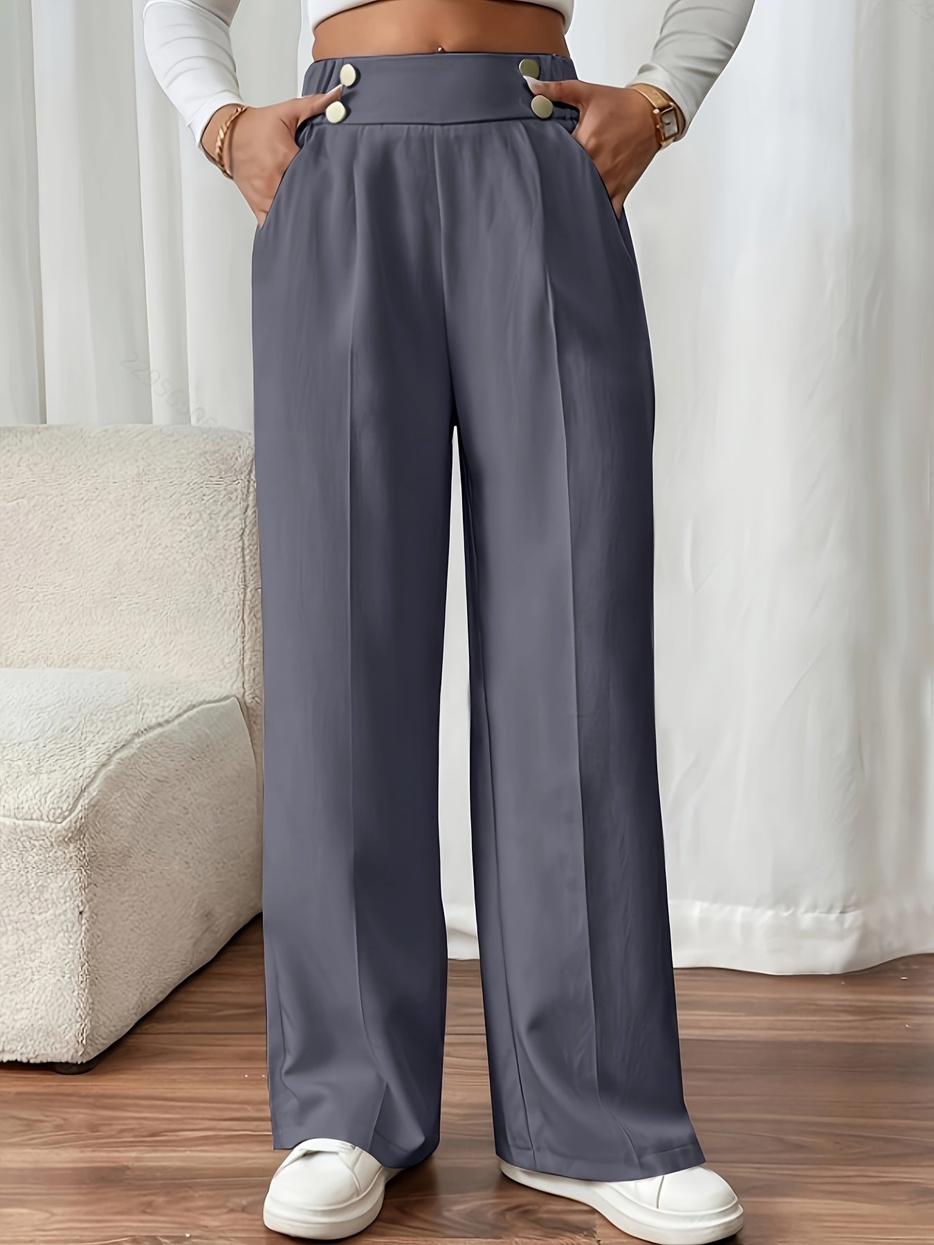 Aurora High-Waist Trousers – Tailored Relaxed Fit