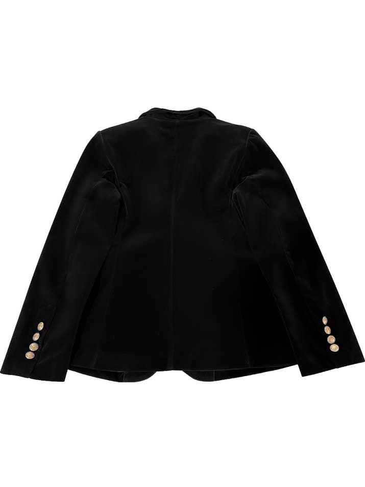 Velour Heritage Blazer – Signature Button Edition