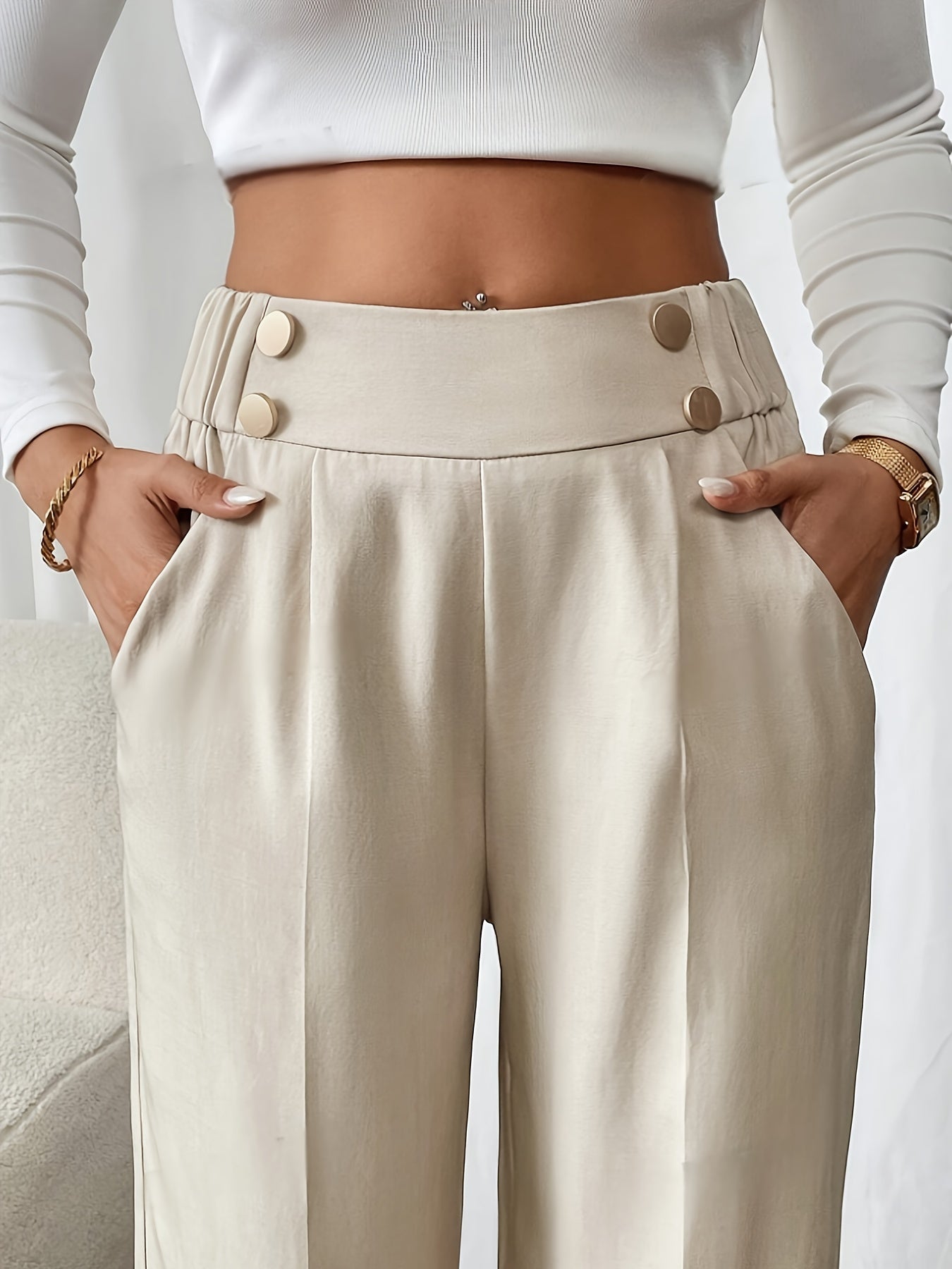Aurora High-Waist Trousers – Tailored Relaxed Fit