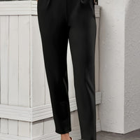 Amara Tapered Trousers – Black Tailored Elegance