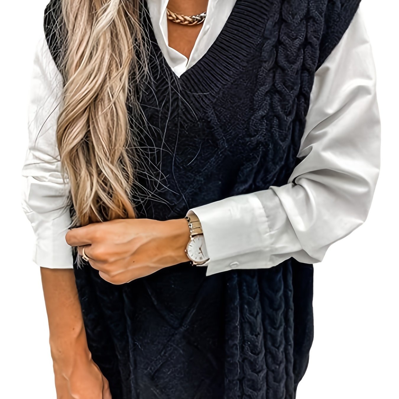 Amélie V-Neck Knit Vest – Timeless Chic Edition