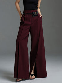 Valentina Wide-Leg Trousers – Split Hem Edition