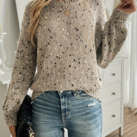 Celeste Polka Knit – Vintage Drop Shoulder Sweater