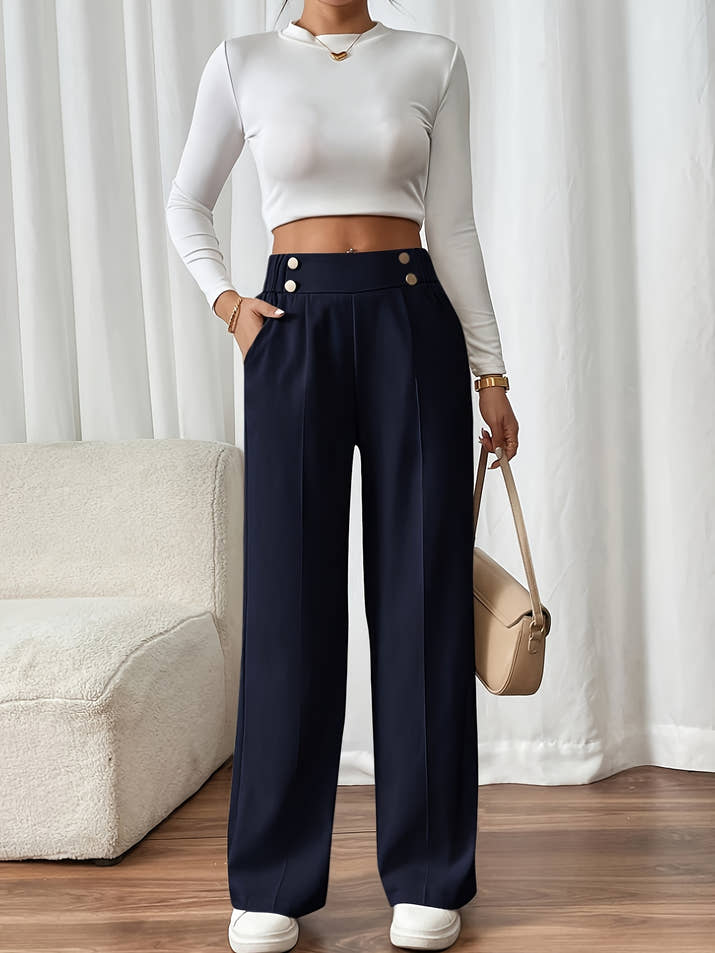 Aurora High-Waist Trousers – Tailored Relaxed Fit