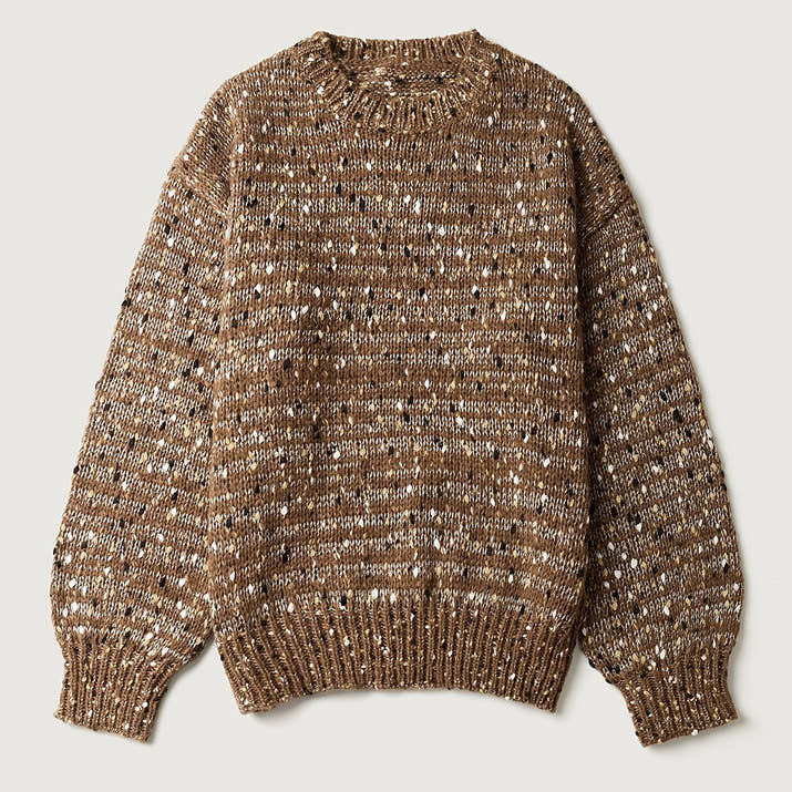 Celeste Polka Knit – Vintage Drop Shoulder Sweater