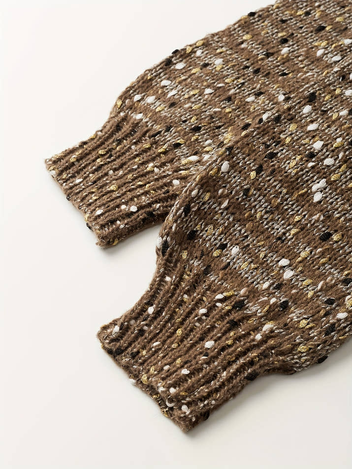 Celeste Polka Knit – Vintage Drop Shoulder Sweater