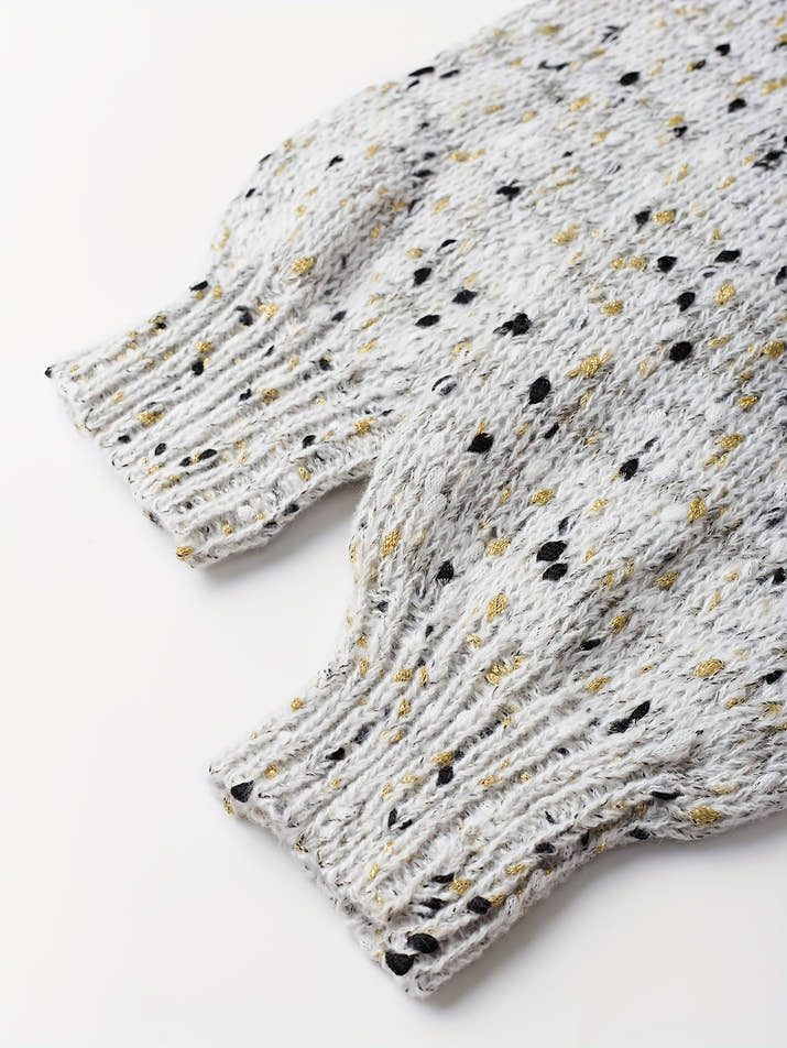 Celeste Polka Knit – Vintage Drop Shoulder Sweater