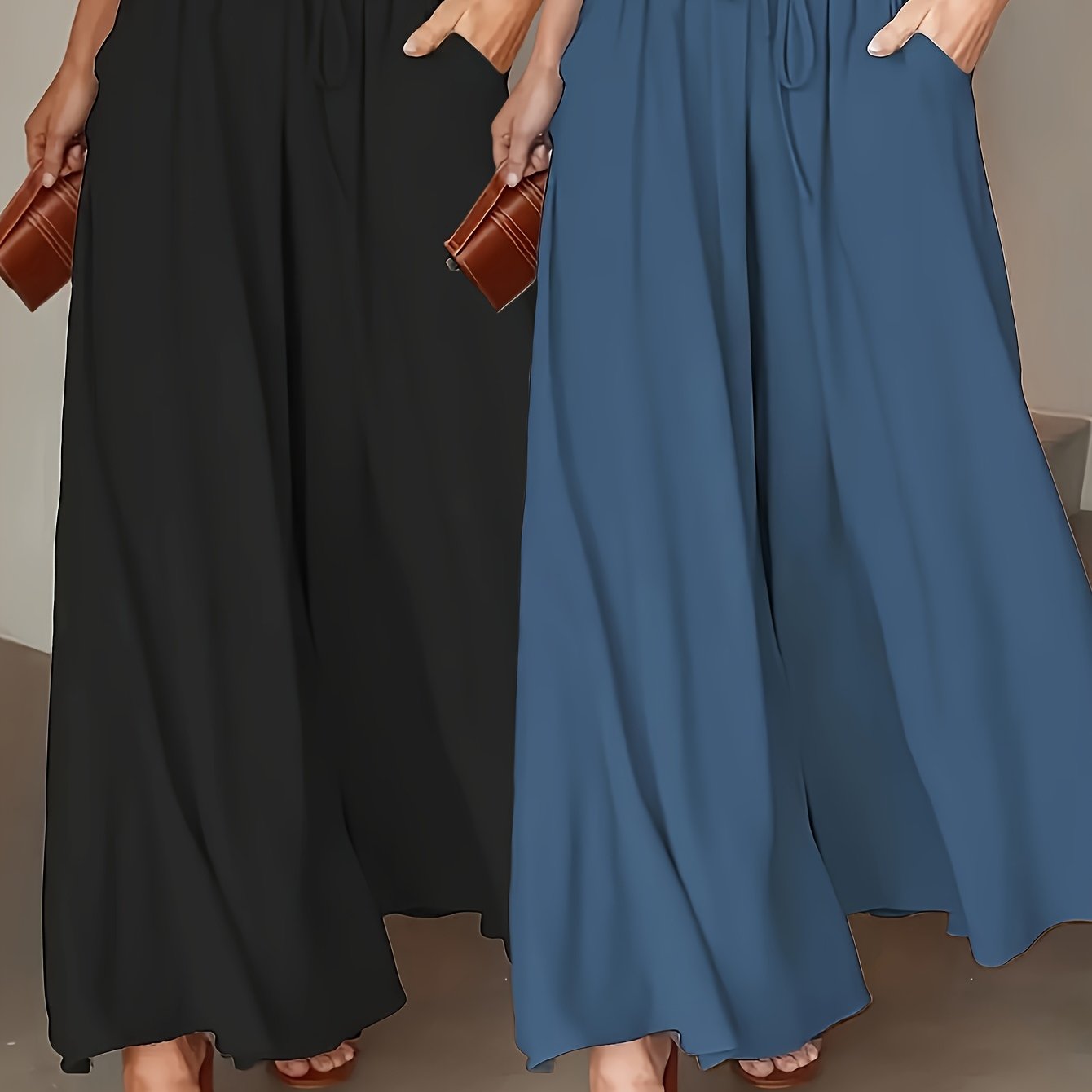 Clara Wide-Leg Trousers – High-Waist Comfort Duo