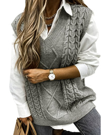 Amélie V-Neck Knit Vest – Timeless Chic Edition