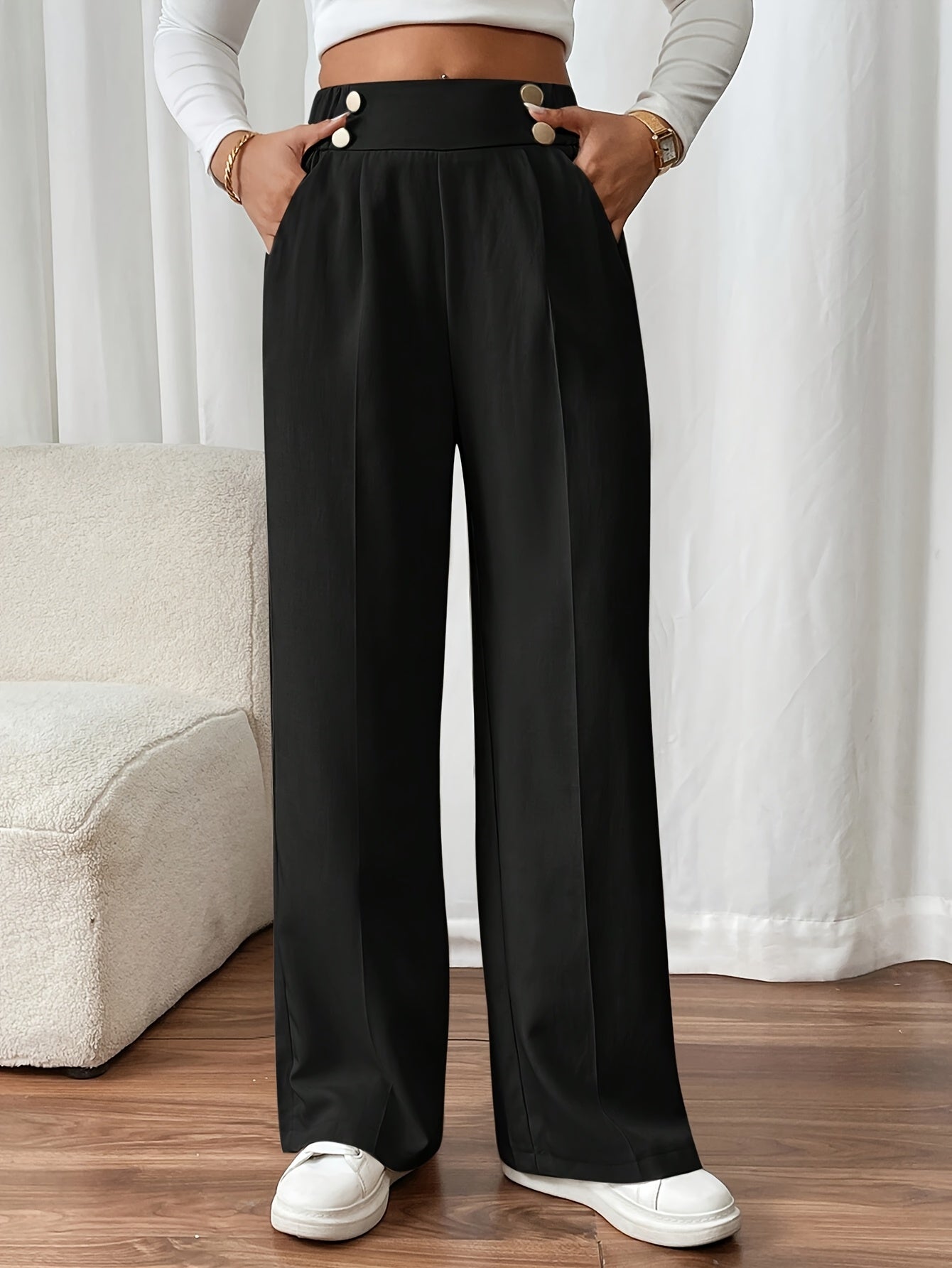 Aurora High-Waist Trousers – Tailored Relaxed Fit