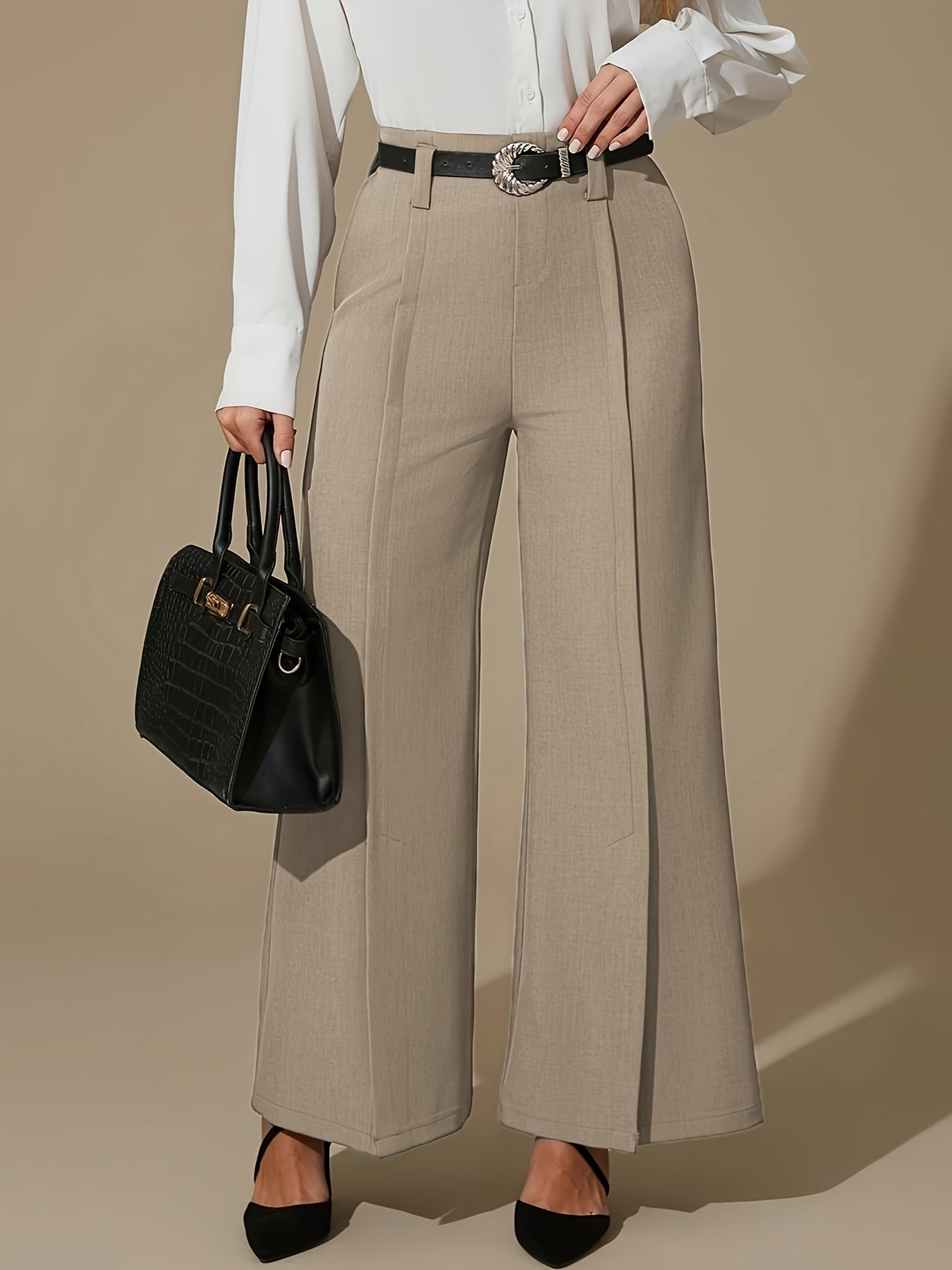 Valentina Wide-Leg Trousers – Split Hem Edition