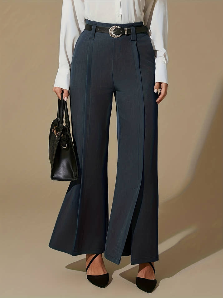Valentina Wide-Leg Trousers – Split Hem Edition