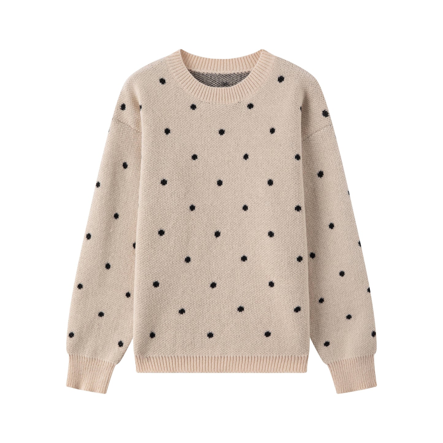 Sophie Red Polka Knit – Ruffled Hem Sweater