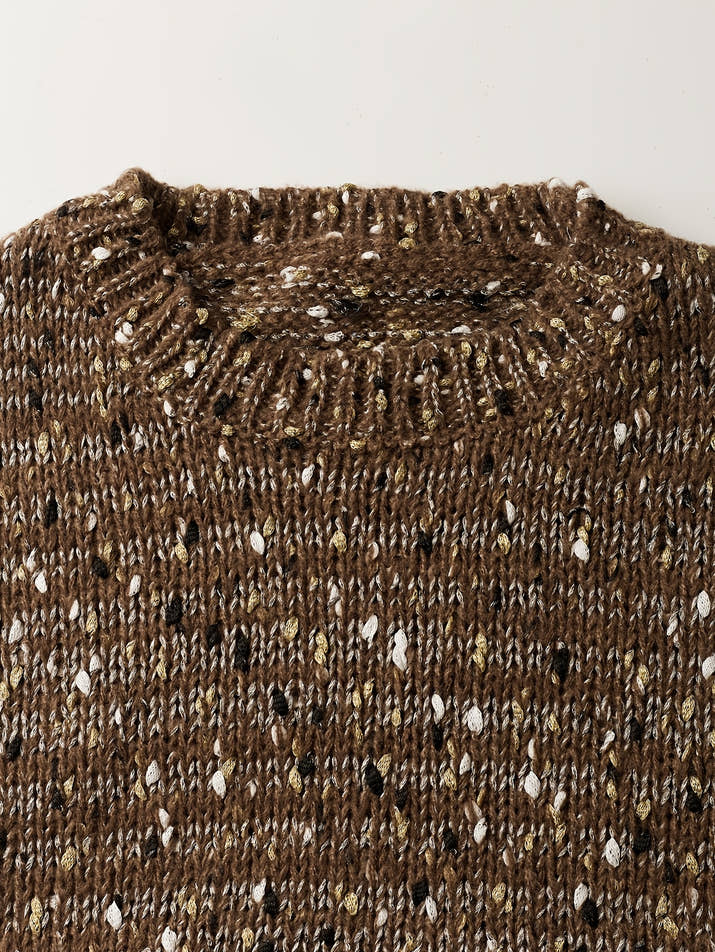 Celeste Polka Knit – Vintage Drop Shoulder Sweater