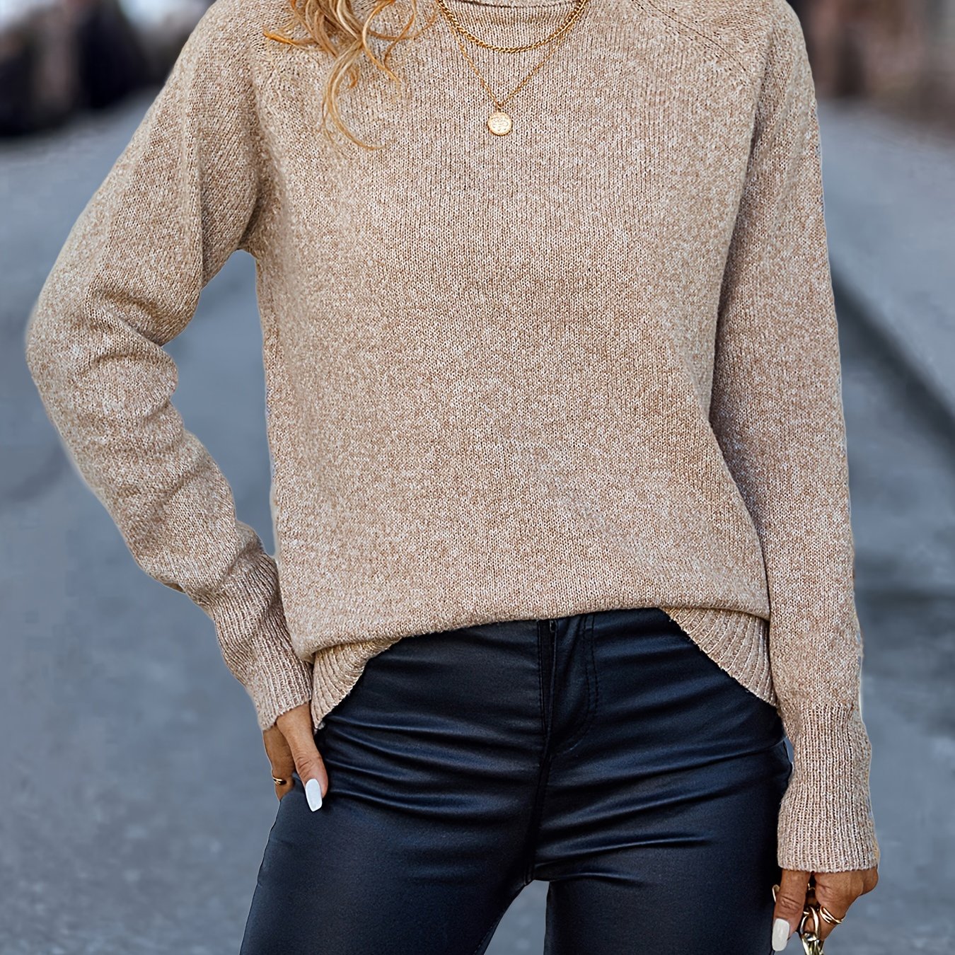 Isabella High-Neck Knit – Autumn Luxe Pullover
