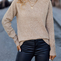 Isabella High-Neck Knit – Autumn Luxe Pullover