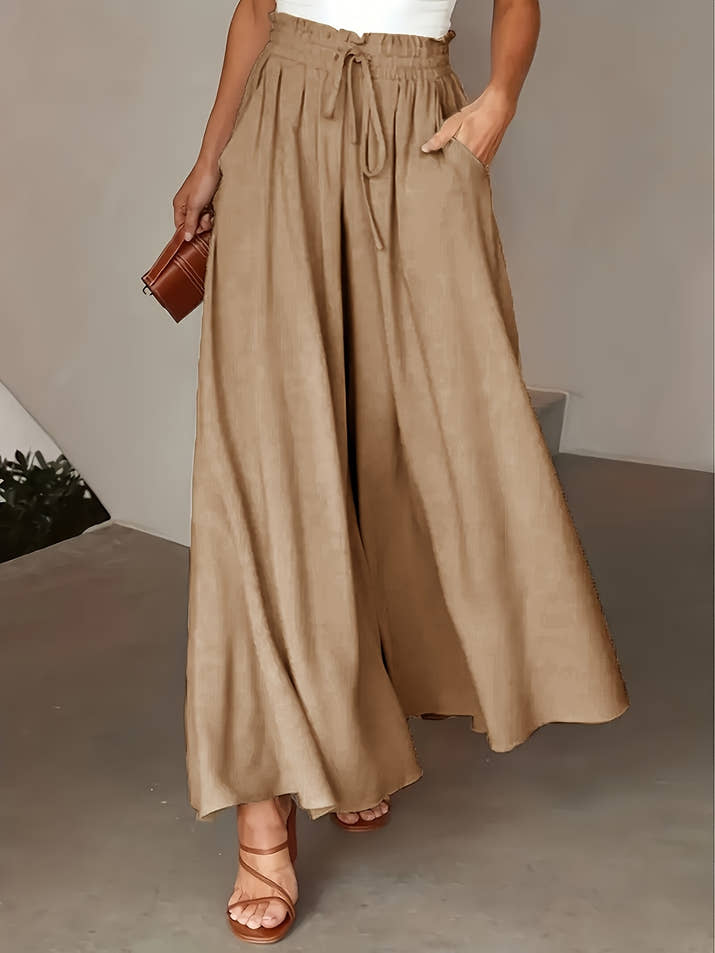 Clara Wide-Leg Trousers – High-Waist Comfort Duo