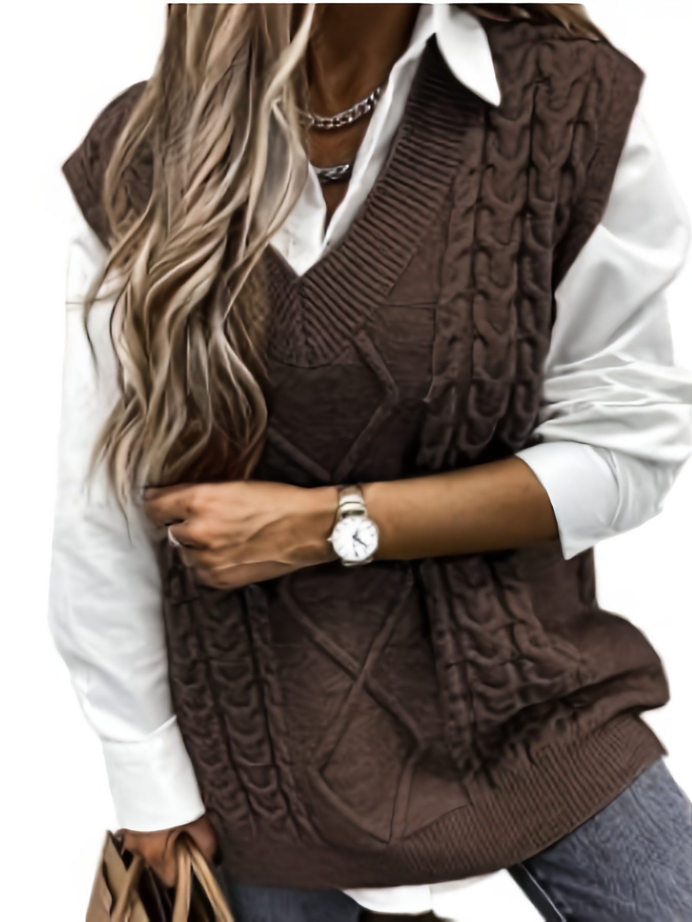 Amélie V-Neck Knit Vest – Timeless Chic Edition