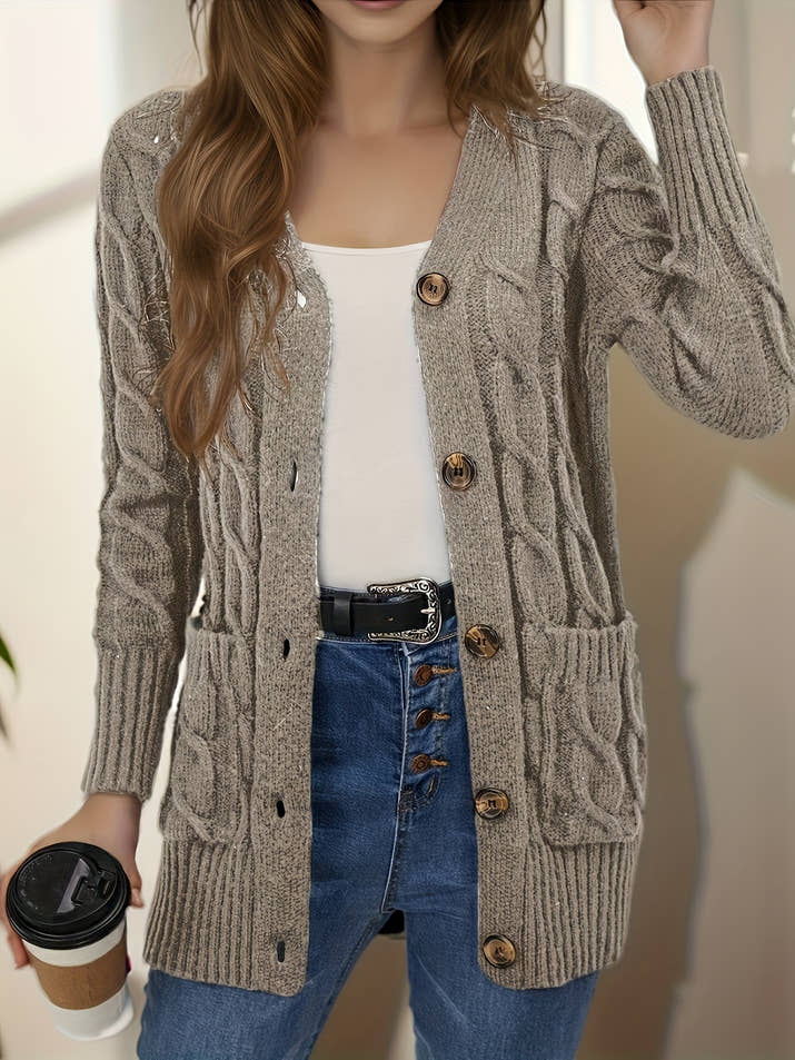 Aurora Buttoned Cardigan – Luxe Open Edition