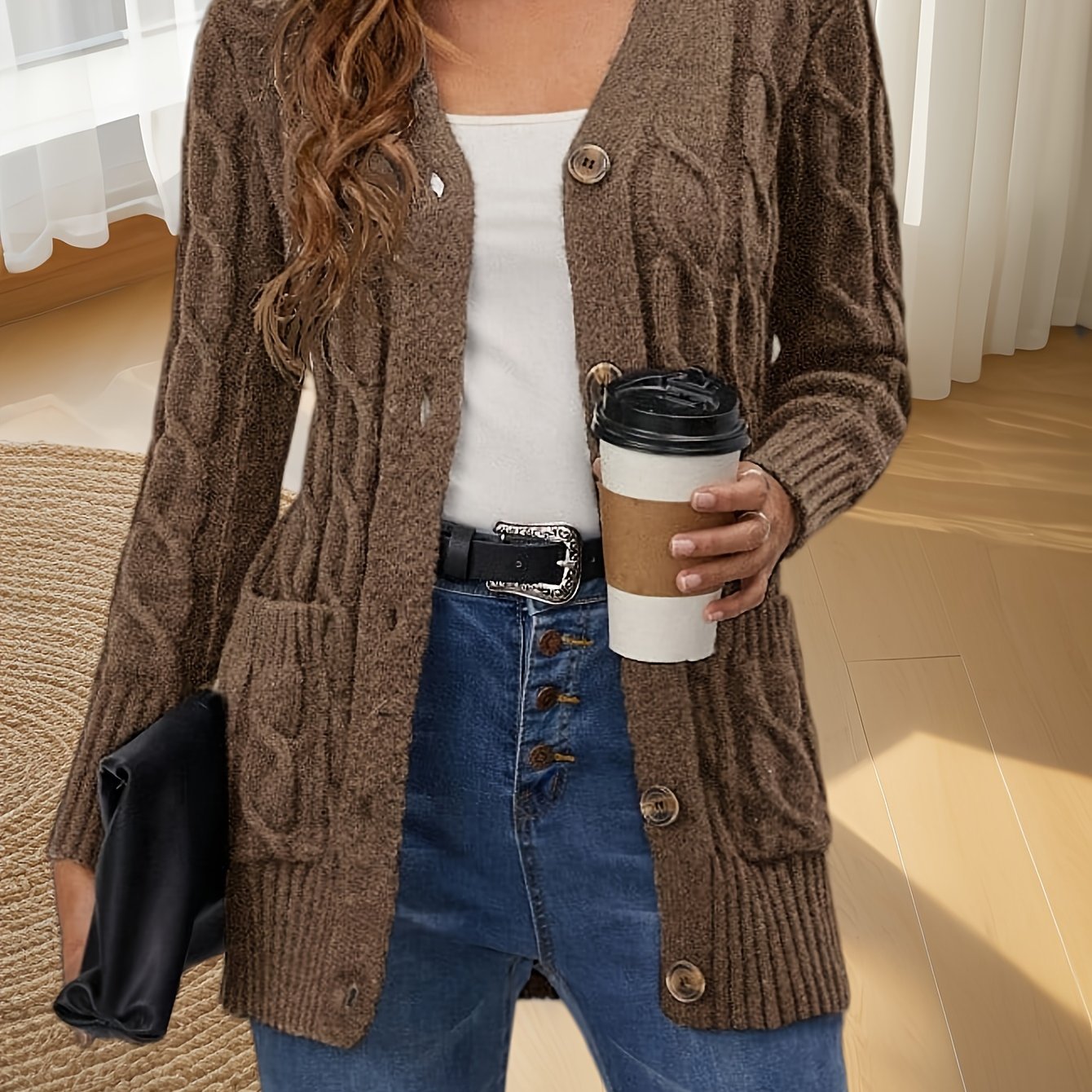 Aurora Buttoned Cardigan – Luxe Open Edition