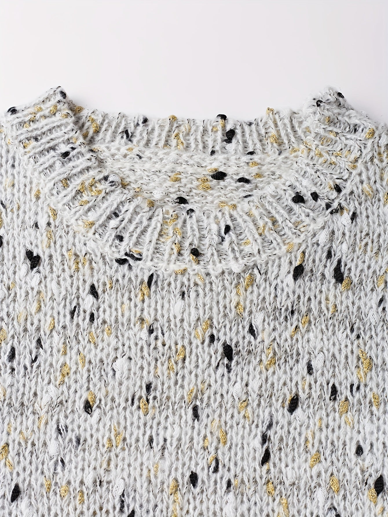 Celeste Polka Knit – Vintage Drop Shoulder Sweater