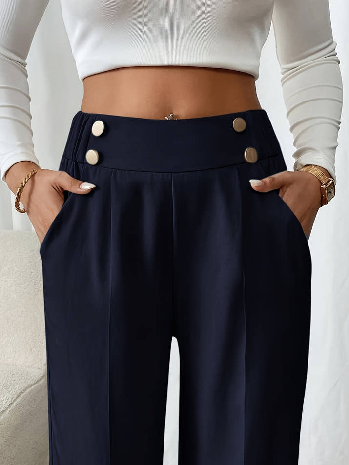 Aurora High-Waist Trousers – Tailored Relaxed Fit
