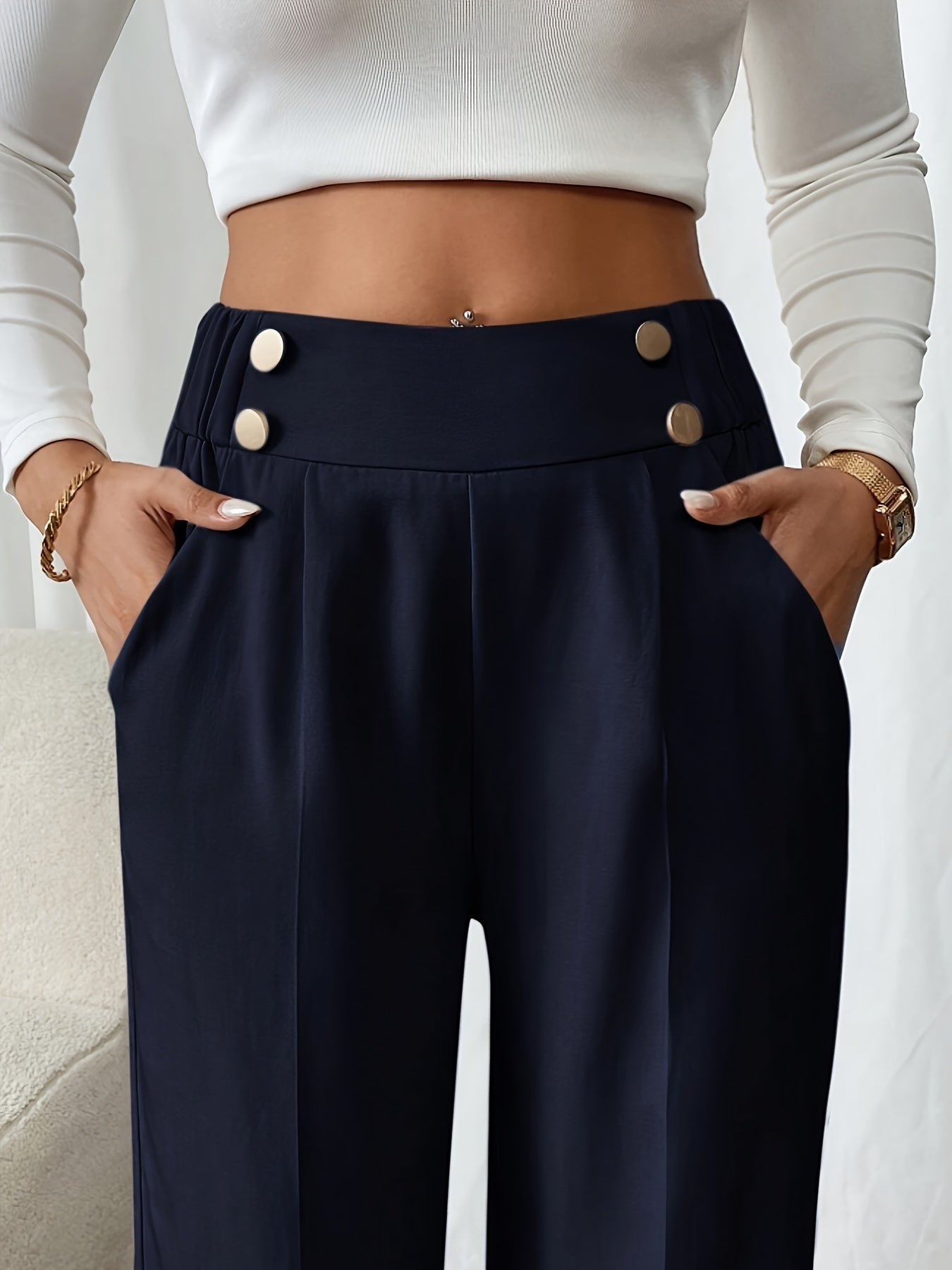 Aurora High-Waist Trousers – Tailored Relaxed Fit