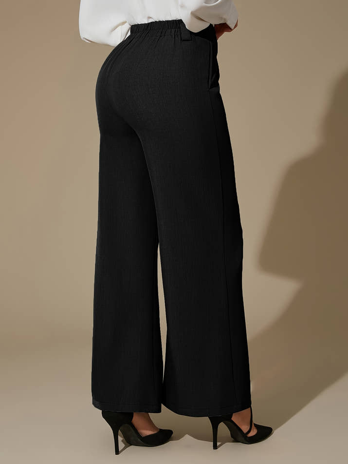 Valentina Wide-Leg Trousers – Split Hem Edition
