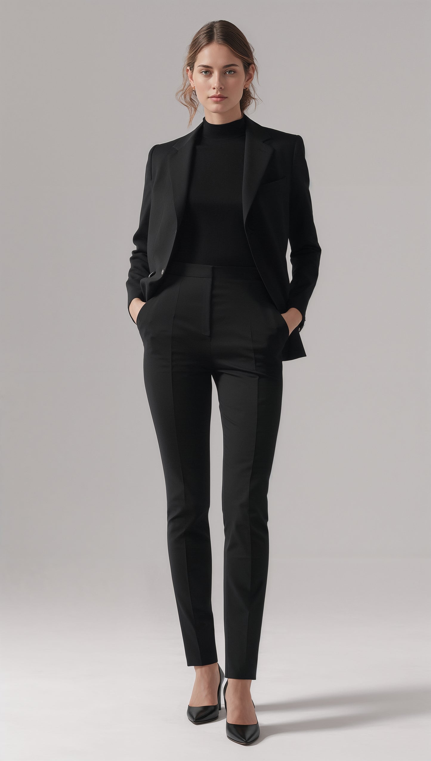 Amara Tapered Trousers – Black Tailored Elegance