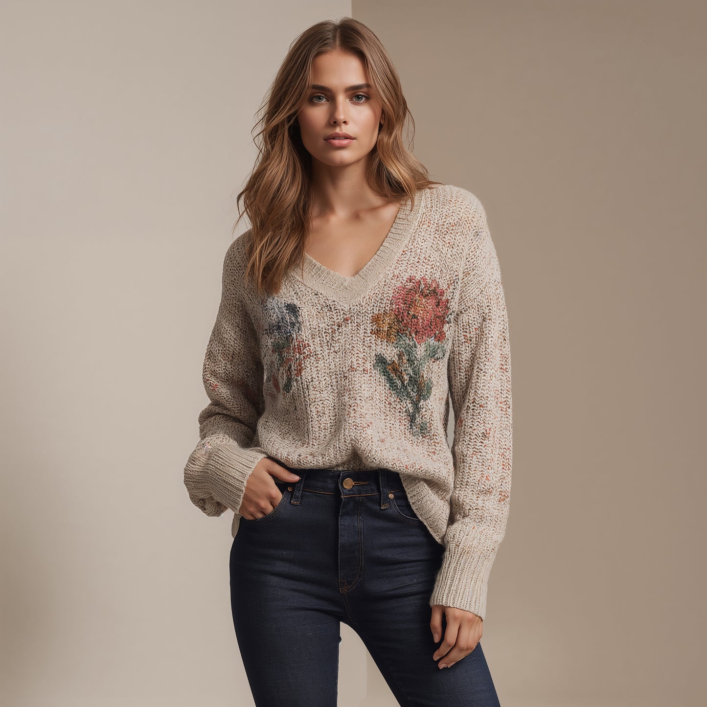 Elena V-Neck Pullover – Timeless Chic Sweater