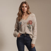 Elena V-Neck Pullover – Timeless Chic Sweater