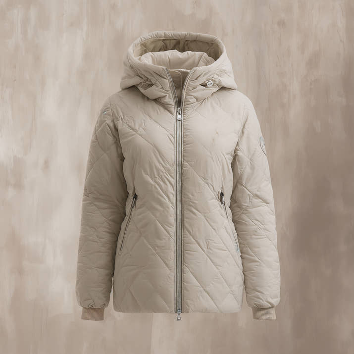 Aurora Quilted Hooded Jacket – Autumn Elegance