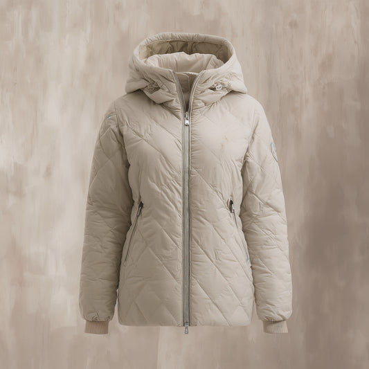 Aurora Quilted Hooded Jacket – Autumn Elegance