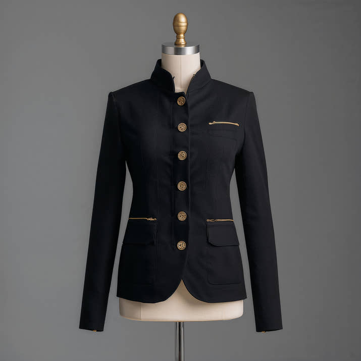 Isabelle Stand Collar Jacket – Modern Elegance