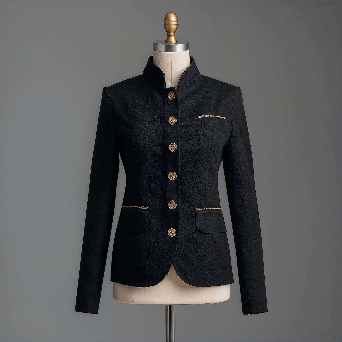 Isabelle Stand Collar Jacket – Modern Elegance