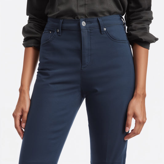 Lucia Slim-Fit Trousers – Double Buckle Edition