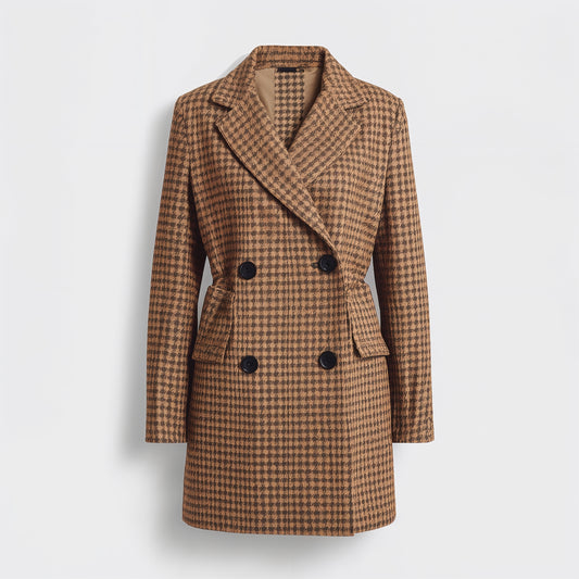 Camille Houndstooth Coat – Golden Heritage Edition