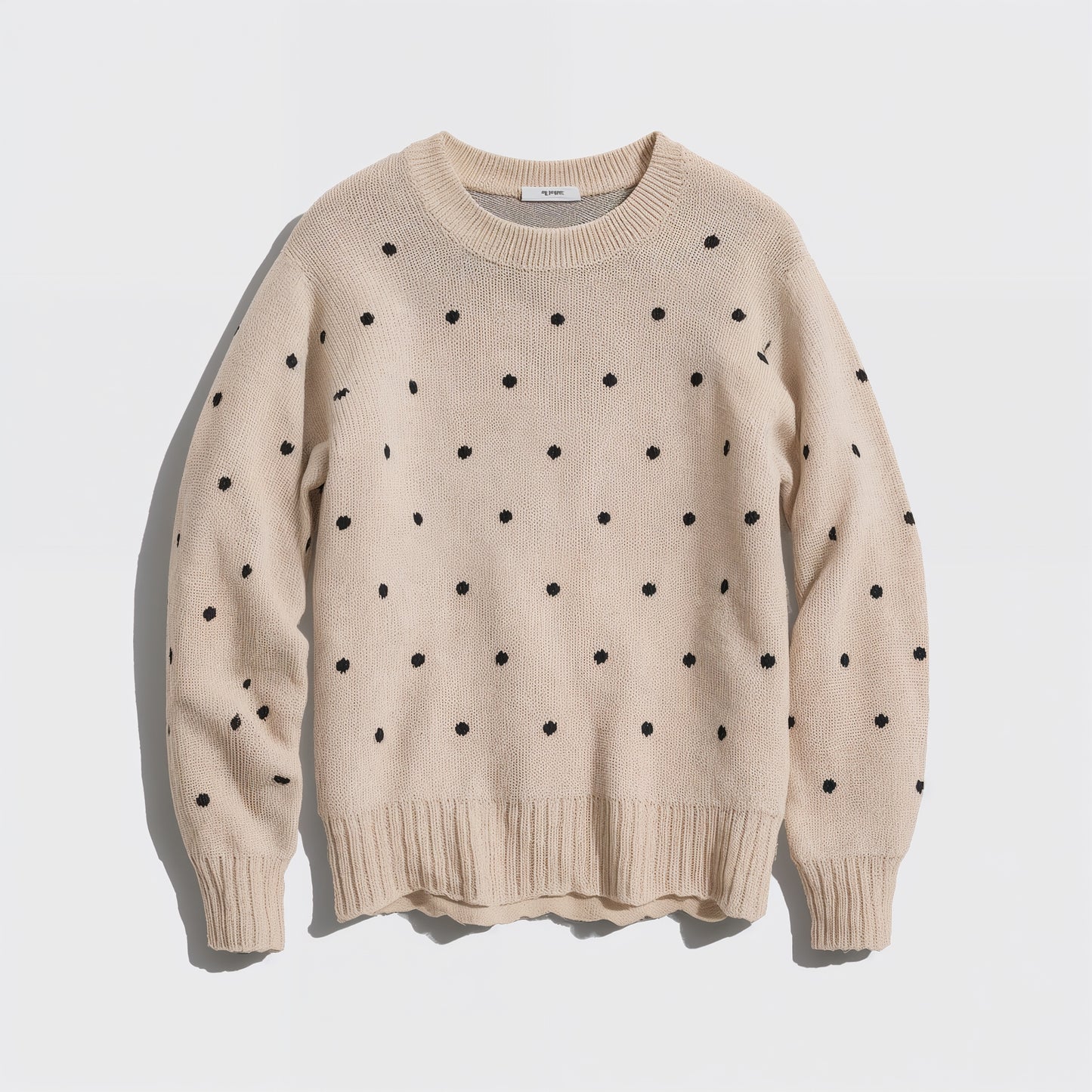 Sophie Red Polka Knit – Ruffled Hem Sweater