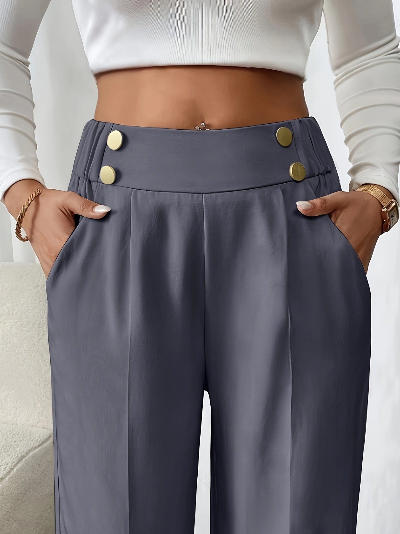 Aurora High-Waist Trousers – Tailored Relaxed Fit