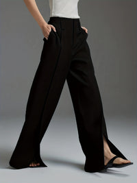 Valentina Wide-Leg Trousers – Split Hem Edition
