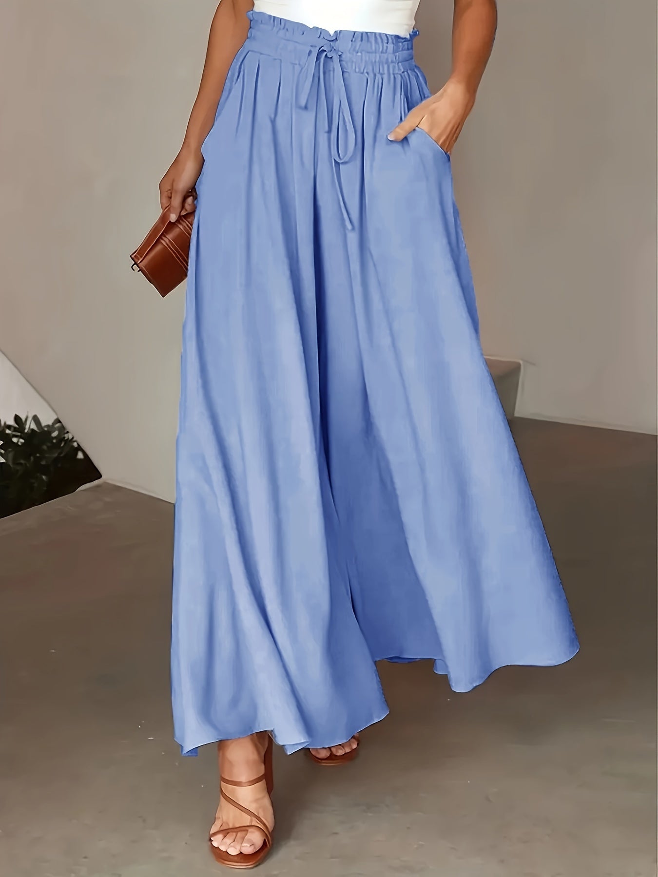 Clara Wide-Leg Trousers – High-Waist Comfort Duo