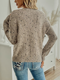 Celeste Polka Knit – Vintage Drop Shoulder Sweater