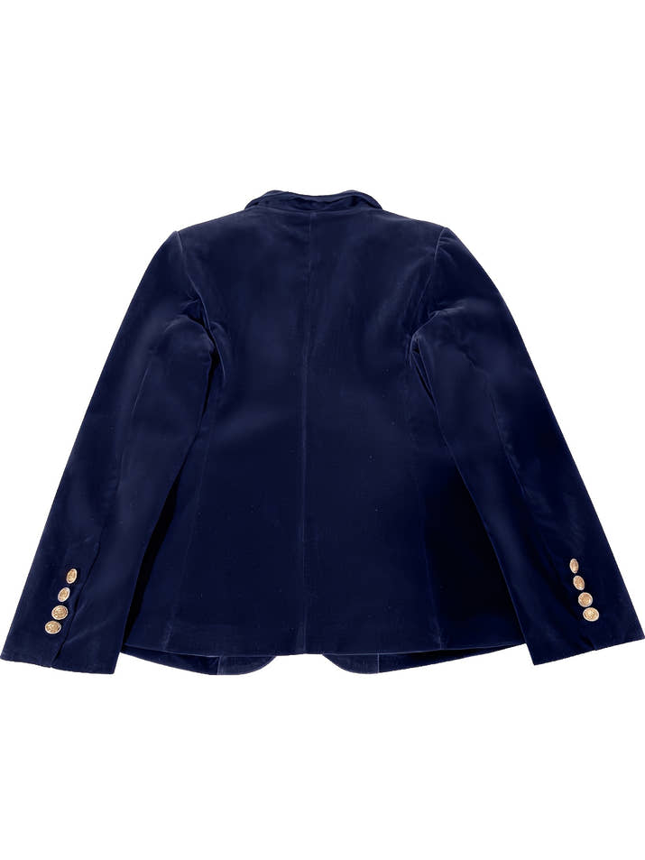 Velour Heritage Blazer – Signature Button Edition