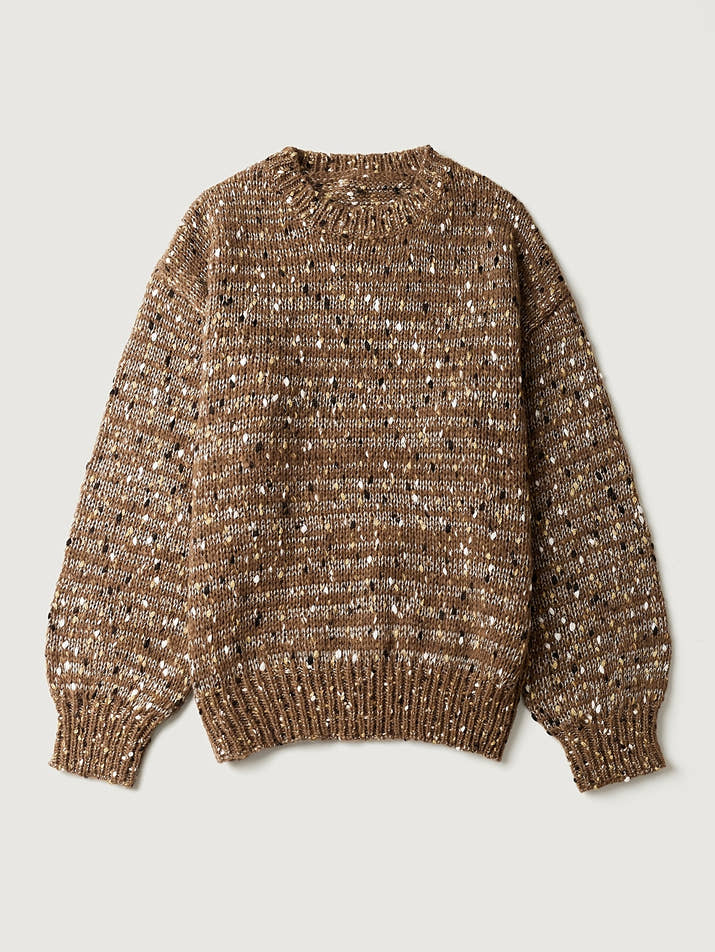 Celeste Polka Knit – Vintage Drop Shoulder Sweater