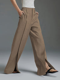 Valentina Wide-Leg Trousers – Split Hem Edition